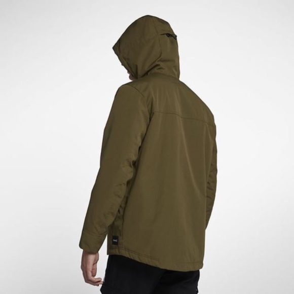 Hurley Timber Jacket Full Zip Hooded Rain Jacket - Picture 3 of 8